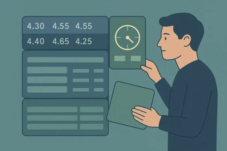 Illustration of a modular sportsbook interface with odds, markets and in-play panels